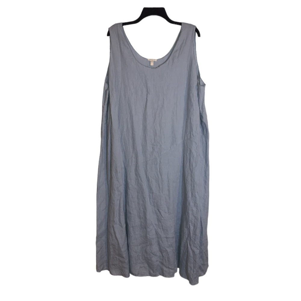 Eileen Fisher midi long organic linen dress